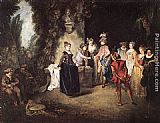 Jean-antoine Watteau Famous Paintings - The French Comedy
